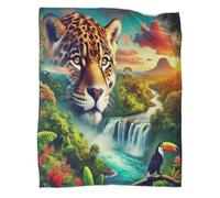 TDSNKAVHB TigerCoperte 3D in Flanella FantasyViaggi E Campeggio Per Bambini, Ragazzi, Ragazze, Coperta Super Morbida, Adatta A Tutte Le Stagioni40x50inch(100x130cm)