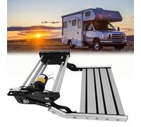 TDSYOCG Gradini Elettrici per RV a Doppio Strato, Scala Elettrica Retrattile con Luci LED, Telaio Piegevole in Lega di Alluminio, capacità 440 LBS, Design Antiscivolo per Motorhome