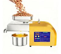 TDSYOCG Pressa per Olio Elettrica Automatica, Frantoio per Olio d'Oliva Domestico, Estrattore di Olio di Noci e Semi in Acciaio Inox 304, Spremitura a Freddo/Caldo, 1100W, capacità 4-9 kg all'ora