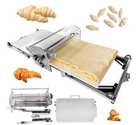 TDSYOCG Sfogliatrice Elettrica per Pasta con Controllo Reversibile E Spessore Regolabile 2-30 Mm, Laminatrice per Pasta Pieghevole in Acciaio Inox, Macchina per Pasticceria E Piccole Imprese