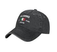 TDTRADD Berretto da baseball unisex Palermo Sicilia bandiera italiana regolabile berretto da baseball traspirante cappello da sole per adulti donne e uomini, Multicolore, Taglia unica