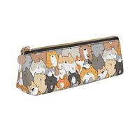 TDTRADD Kawaii - Astuccio per matite da donna, con motivo gatto, semplice scatola per il trasporto per adulti, con cerniera liscia, resistente, leggero, per ufficio, Motivo gatto kawaii, Taglia unica,