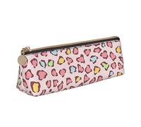 TDTRADD Kawaii - Astuccio per matite da donna, con motivo gatto, semplice scatola per il trasporto per adulti, con cerniera liscia, resistente, leggero, per ufficio, Grazioso leopardo., Taglia unica,