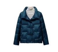 Tdvcpmkk Piumino da donna ultra leggero con cappuccio manica lunga slim corta giacca calda giacca da studente femminile, come da immagine., M