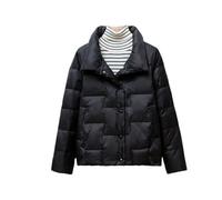 Tdvcpmkk Piumino da donna ultra leggero con cappuccio manica lunga slim corta giacca calda giacca da studente femminile, Come da immagine, XL