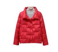 Tdvcpmkk Piumino da donna ultra leggero con cappuccio manica lunga slim corta giacca calda giacca da studente femminile, come da immagine1 , L