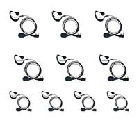TDYU Auricolare a forma di G con microfono PTT compatibile con radio bidirezionale Baofeng UV-5R BF-F8HP BF-888S Kenwood TK-208 TK-360G TK3230 TK-3160 Puxing Quansheng Wouxun, confezione da 10