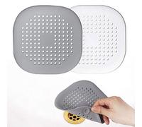 TDZJONE Hair Catcher,Square Drain Cover for Shower Silicone Hair Stopper with Suction Cup,Easy to Install Suit for Bathroo.