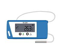TE-04 ET Registratore di Dati di Temperatura con Sonda Esterna, Ampio Display, Funzione di Registrazione in Pausa, Report Automatico PDF CSV, 35000 Punti, Data Logger per Stoccaggio Vaccini (1PCS)