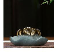 Tè a forma di granchio che cambia colore, attira ricchezza, gioco creativo, decorazione nutriente per cerimonia zen accessori da tavolo (A)