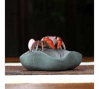 Tè a forma di granchio che cambia colore, attira ricchezza, gioco creativo, decorazione nutriente per cerimonia zen accessori da tavolo (G)