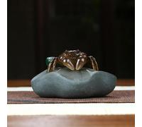 Tè a forma di granchio che cambia colore, attira ricchezza, gioco creativo, decorazione nutriente per cerimonia zen accessori da tavolo (F)