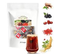 Tè al ginseng e bacche di goji 20/40, tè al ginsengSei Tesori, bustine di tè al ginseng biologico per i reni (20bags)