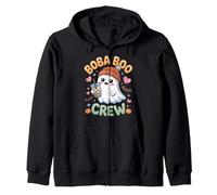 tè al Latte a Bolle Boo Crew Halloween Boba Tea Felpa con Cappuccio