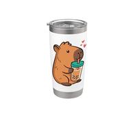 Tè Al Latte Capibara Boba Kawaii Bubble Tea Bicchiere termico in acciaio inox doppia parete