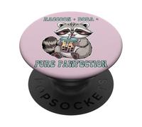 Tè al latte Pure Pawfection Raccoon Kawaii Giapponese Boba Tea PopSockets PopGrip Adesivo