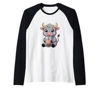 Tè Boba Toro Kawaii Maglia con Maniche Raglan