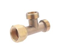 Té con dado libero maschio-maschio-femmina 3/8 | Ottone grezzo resistente | Distribuisce il flusso in impianti sanitari e riscaldamento | Facile da installare e durevole | QUICK PLOMBERIE