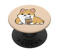Tè con le bollicine di Corgi Bubble Tea PopSockets PopGrip Intercambiabile