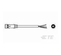 TE Connectivity 1-2273001-1 Connettore confezionato per sensore o attuatore M8