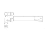 TE Connectivity 1-2273008-3 Connettore confezionato per sensore o attuatore M8