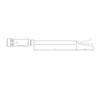 TE Connectivity 1-2273077-1 Connettore confezionato per sensore o attuatore M12