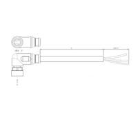 TE Connectivity 1-2273105-1 Connettore confezionato per sensore o attuatore M1