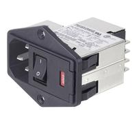 Te Connectivity PE0SXDSXA=C2228 Filtro di Rete con Interruttore, con 2 fusibili, con connettore 250 V/AC 10 A 1 pz.