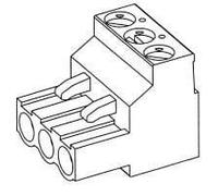 TE Connectivity Spina maschio per cavo Totale poli 3 Passo: 5.08 mm 282807-3 1 pz.