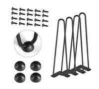 TE DEUM PRINCESSK Set di 4 gambe per tavolino da caffè, 40,6 cm, in metallo, resistenti, robuste, dall'aspetto moderno