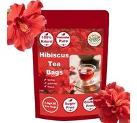 tè di Roselle ai Fiori di Ibisco Essiccati tè di Roselle ai Fiori di Ibisco Tisana Naturale - tè di Roselle alle Erbe Commestibili 1 Confezione da 30 Bustine, 50 g
