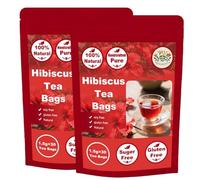 tè di Roselle ai Fiori di Ibisco Essiccati tè di Roselle ai Fiori di Ibisco Tisana Naturale - tè di Roselle alle Erbe Commestibili 1 Confezione da 30 Bustine, 50 g(60bag)