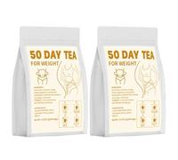 Tè Dimagrante Disintossicante Da 50 Giorni - Miscela Di Erbe Naturali For Il Controllo Del Girovita E Del Peso, Supporto Della Routine Quotidiana Dopo I Pasti(2pcs)