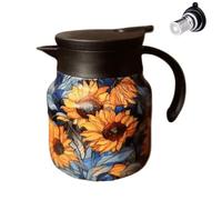 Tè Fota con filtro: tè floreale in acciaio inossidabile decorativo con corpo isolato | Dispenser di bevande calde da 800 ml, per la preparazione termica per versare bevande infuse a base di h