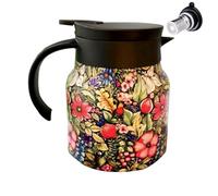Tè Fota con filtro: tè floreale in acciaio inossidabile decorativo con corpo isolato | Dispenser di bevande calde da 800 ml, per la preparazione termica per versare bevande infuse a base di h