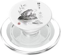 Tè giapponese Sumi-e Frog Art Zen Ink Wash Serenity PopSockets PopGrip per MagSafe