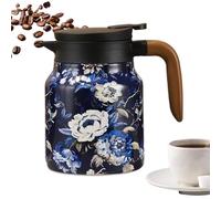 Tè in acciaio - 1 litro Comode caldaie da caffè | Cuocere a secco Spegnimento automatico, versare sopra i bollitori per caffè, caraffa in acciaio inossidabile Bollitore per casa ufficio cucina