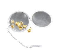 Tè in acciaio inox in acciaio inox - Filtro da tè riutilizzabile per tè sfuso, filtro per tè fine con manico, glug da tè in maglia in acciaio inox, filtro per tè per infusione calda
