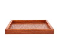 Tè in Legno T 12,5 * 12,5 Cm Piatto da Tè in Legno per caffè Sushi Snack Che Serve T per C Restaur Tè Rustico Che Serve T Piatto da Portata in Legno (22 * 22 cm)