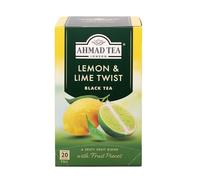 Tè inglese, "Lemon and Lime Twist frutta Tè nero" - Tagged e Teabags Sventato alluminio