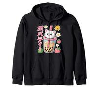 Tè Kawaii Cat Boba Felpa con Cappuccio