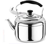 Tè Kettle Stovetop in acciaio inossidabile Whistling Kettle Tea Kettle Coro Whistling Tea Pot con manico in bachelite per tutti i mazze versare sopra il bollitore (5L)