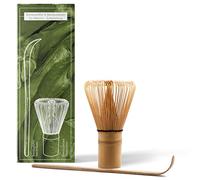 Tè machta set di frusta matcha (Chasen) e cucchiaio (Chashaku) fatte a mano in bambù - Kit Matcha per la preparazione del tè tradizionale giapponese