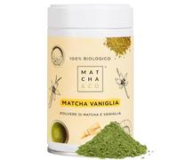 Tè Matcha alla vaniglia. Matcha di grado cerimoniale proveniente da Uji, Giappone. 80 g di polvere di tè verde biologico. Gusto vaniglia.