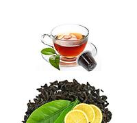 Tè Nero Naturale al Limone in Capsule Compatibili con Nespresso (50pz) The Nero dello Sri Lanka aromatizzato con Scorza di Limone, Prodotto Kickkick