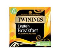 Tè per colazione inglese Twinings | Tè nero dorato, rotondo e corposo | Confezione grande da 120 bustine di tè biodegradabili