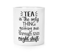 Tè The Solo Cosa Ottenendo Me Attraverso Notte Cambio Trucco Spazzola Vaso Nurse
