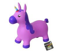 TE-Trend Springpferd Animale per Saltare Unicorno Cavallo Fino A 50kg Resiliente Viola O Rosa - Lilla