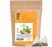 Tè verde allo Zenzero Curcuma e pepe per infusi Depurativo Diuretico e