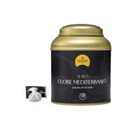 Tè Verde - Cuore Mediterraneo - Miscela Aromatica con Mela, Pesca e Rosa Canina - Petali di Rosa e Girasole - Prodotto in Italia